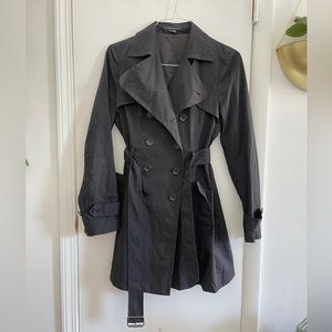 Theory Women’s Black Trench Coat Size L